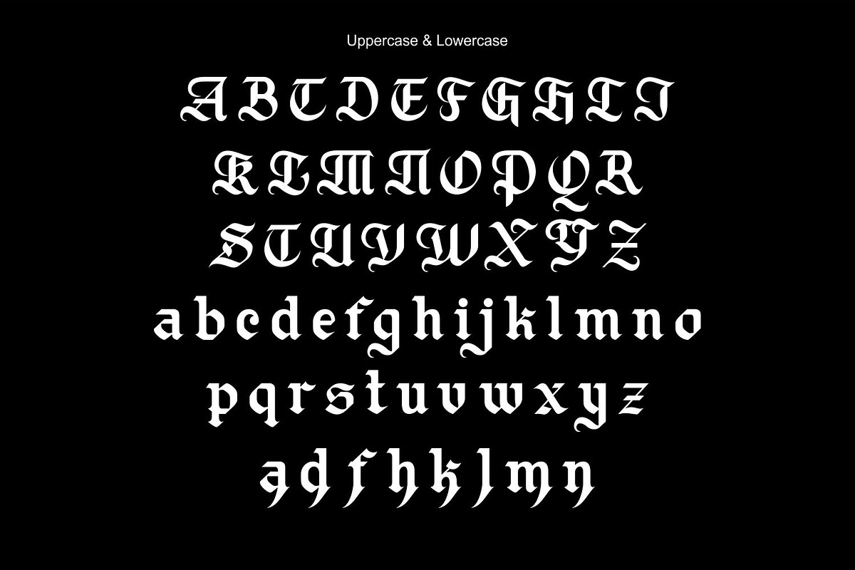 Blitch Modern Blackletter Tattoo, a Blackletter Font by WhymoreArt (Photo 11 of 12)