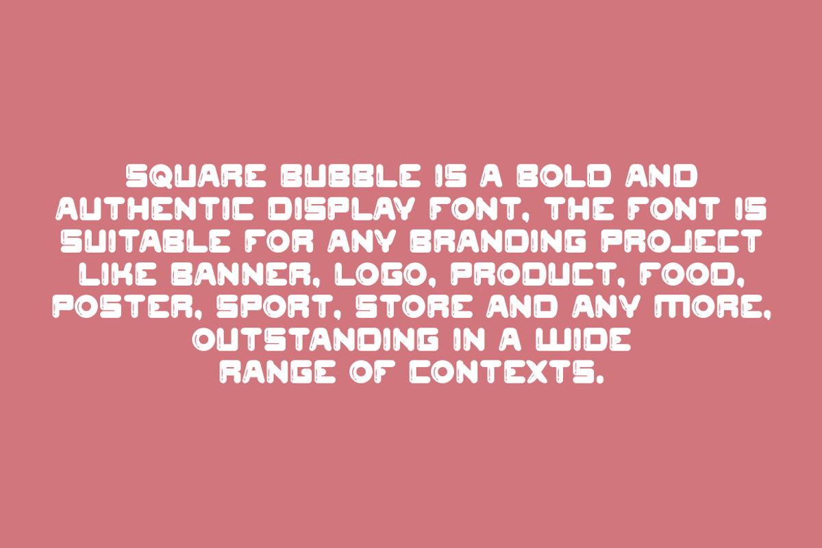 Square Bubble Font, a Sans Serif Font by QR Design Studio (Photo 4 of 6)