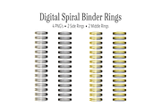 Spiral Digital Binder Rings Set, an Object Graphic by 3PointsCreative (Thumbnail 1 of 6)