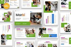 Marki - Digital Marketing GSlides, a Presentation Template by Fit-tee