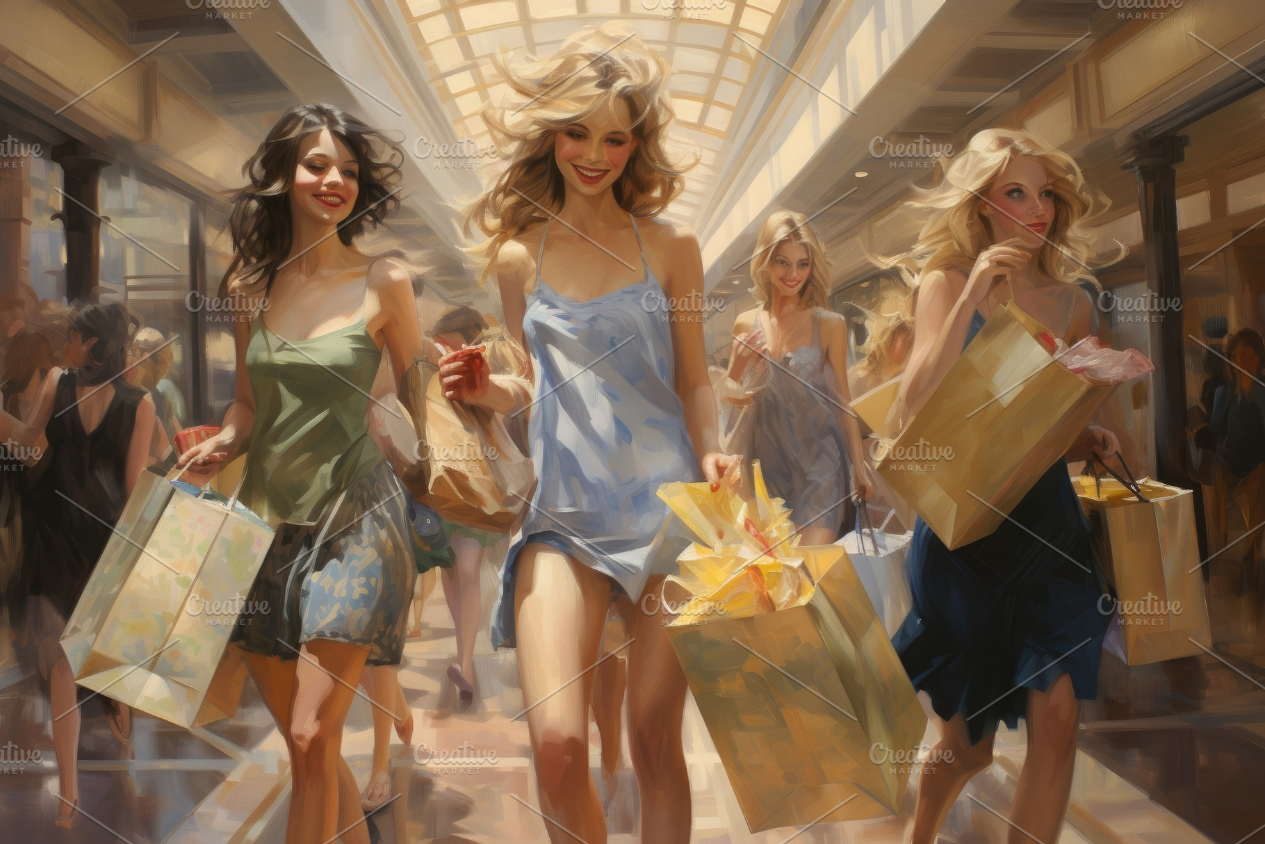 Shopping in the shopping mall. Beaut, a Photo by Iftikhar Alam