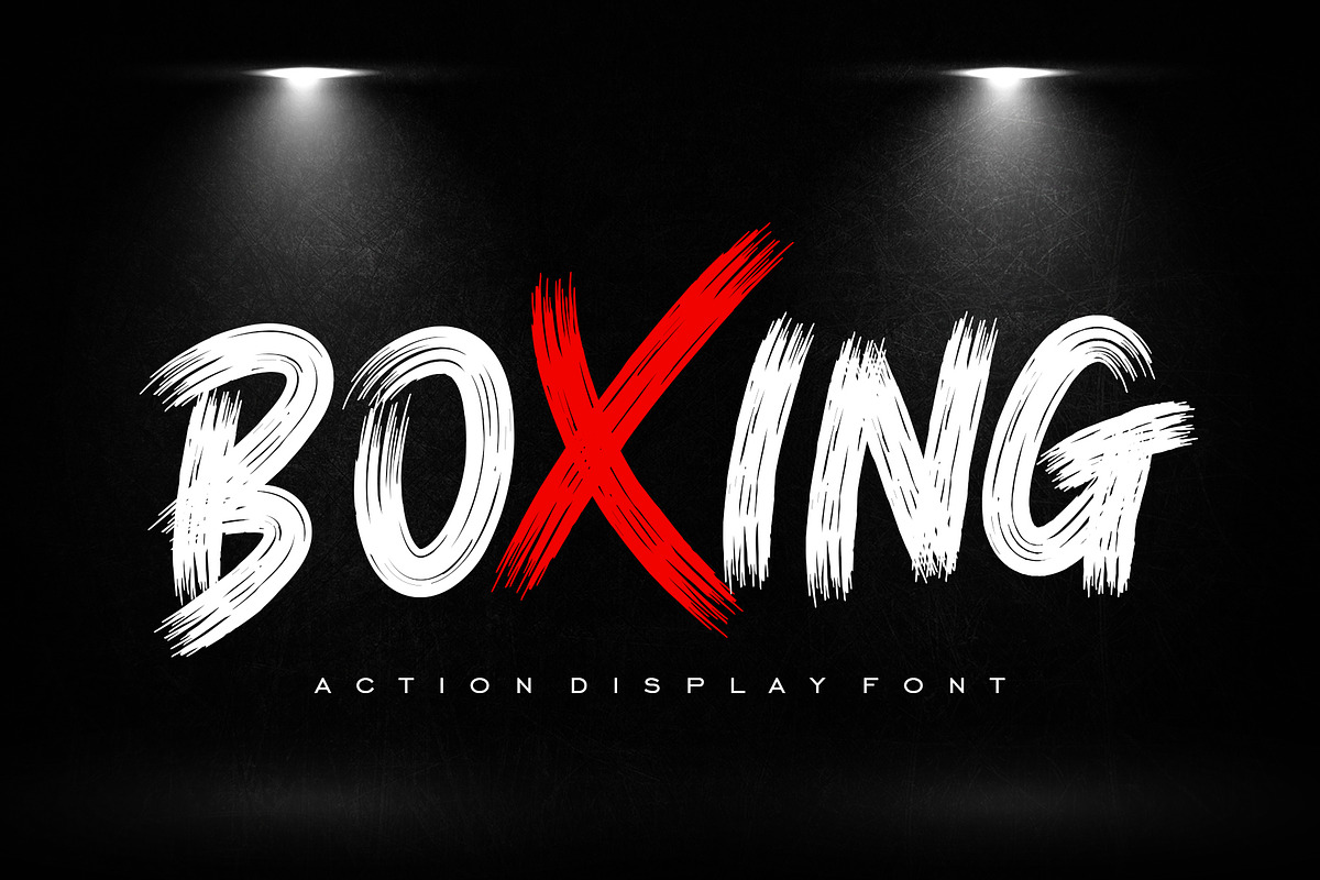 Boxing - Action Display Font, a Font by Artkenza (Photo 1 of 5)