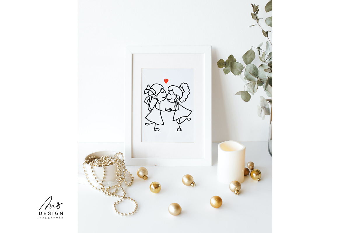 16 Diverse wedding couple SVG bundle, a Graphic by Atthameeni (Photo 3 of 5)