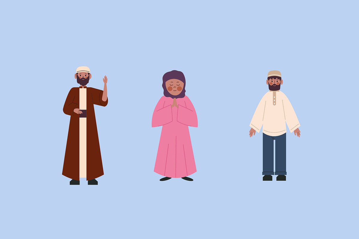 Islamic Characters Illustration Set, a Person Illustration by studiogstock (Photo 4 of 4)