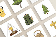30 Procreate Stamps – Camping set, a Brush Add-On by Mari_Caliart (Thumbnail 8 of 11)