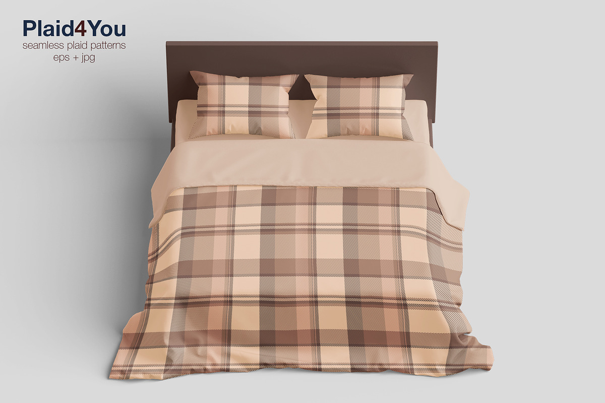 #98 Beige Cozy Blankets, a Pattern Graphic by Plaid4You (Photo 6 of 6)