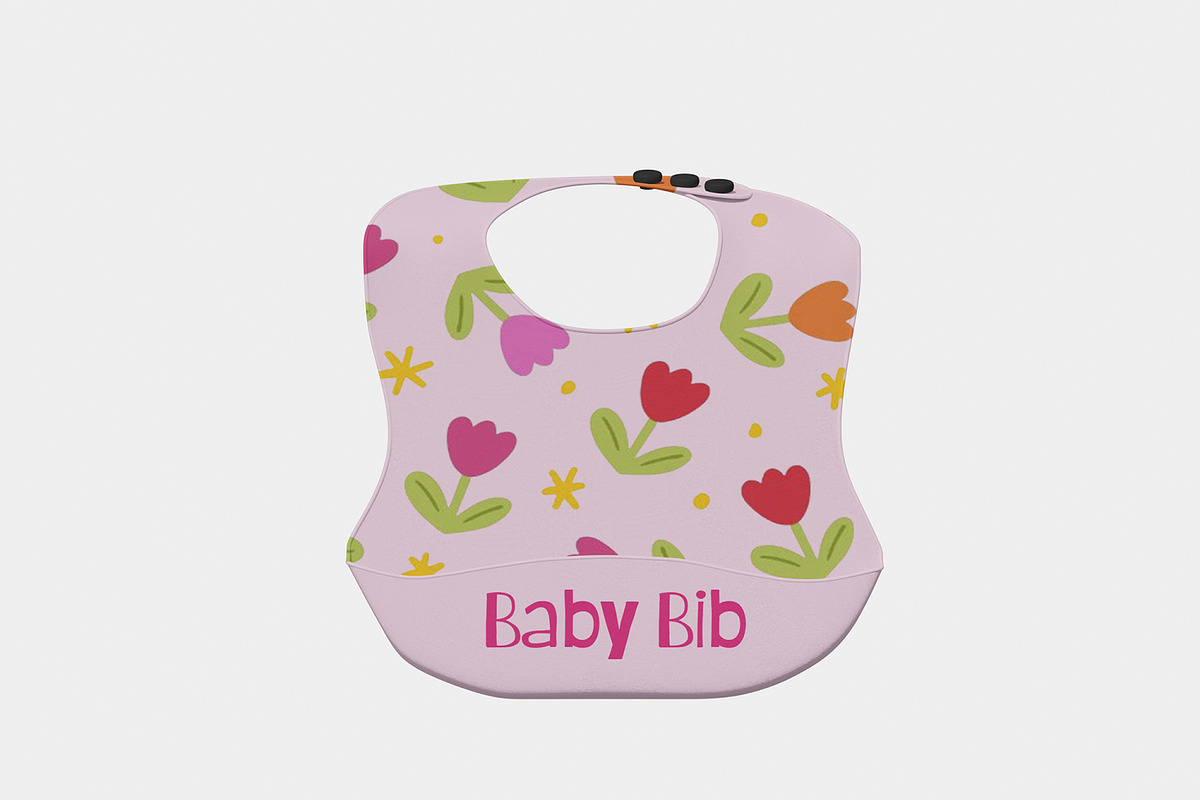 Baby Bib Mockup, a Merchandise Mockup by Unerispace (Photo 4 of 4)