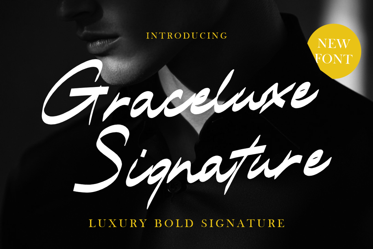 Graceluxe Luxury Signature Font, a Script Font by PutraCetol Studio (Photo 1 of 5)