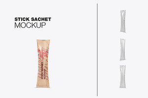 Kraft Stick Sachet Mockup