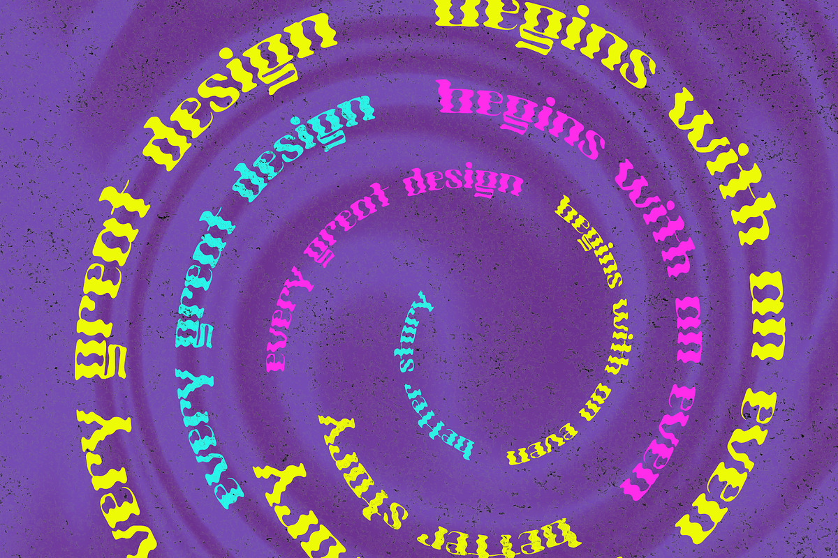 Undulation. Psychedelic Typeface, a Sans Serif Font by LABFcreations
