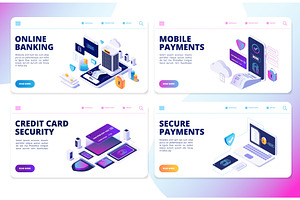 Online banking landing page. Mobile, a Background Graphic by Valerie Bodnar