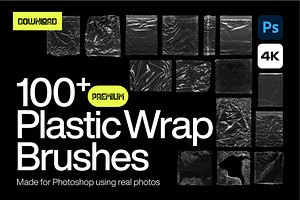 100 Plastic Wrap Photoshop Brushes