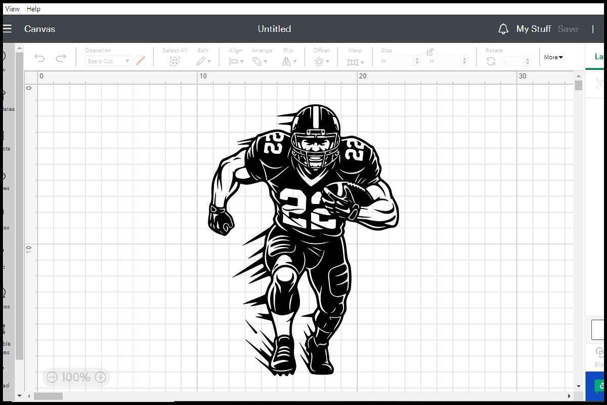 American Football Player SVG Design, an Object Graphic by BeeCraftR (Photo 2 of 3)