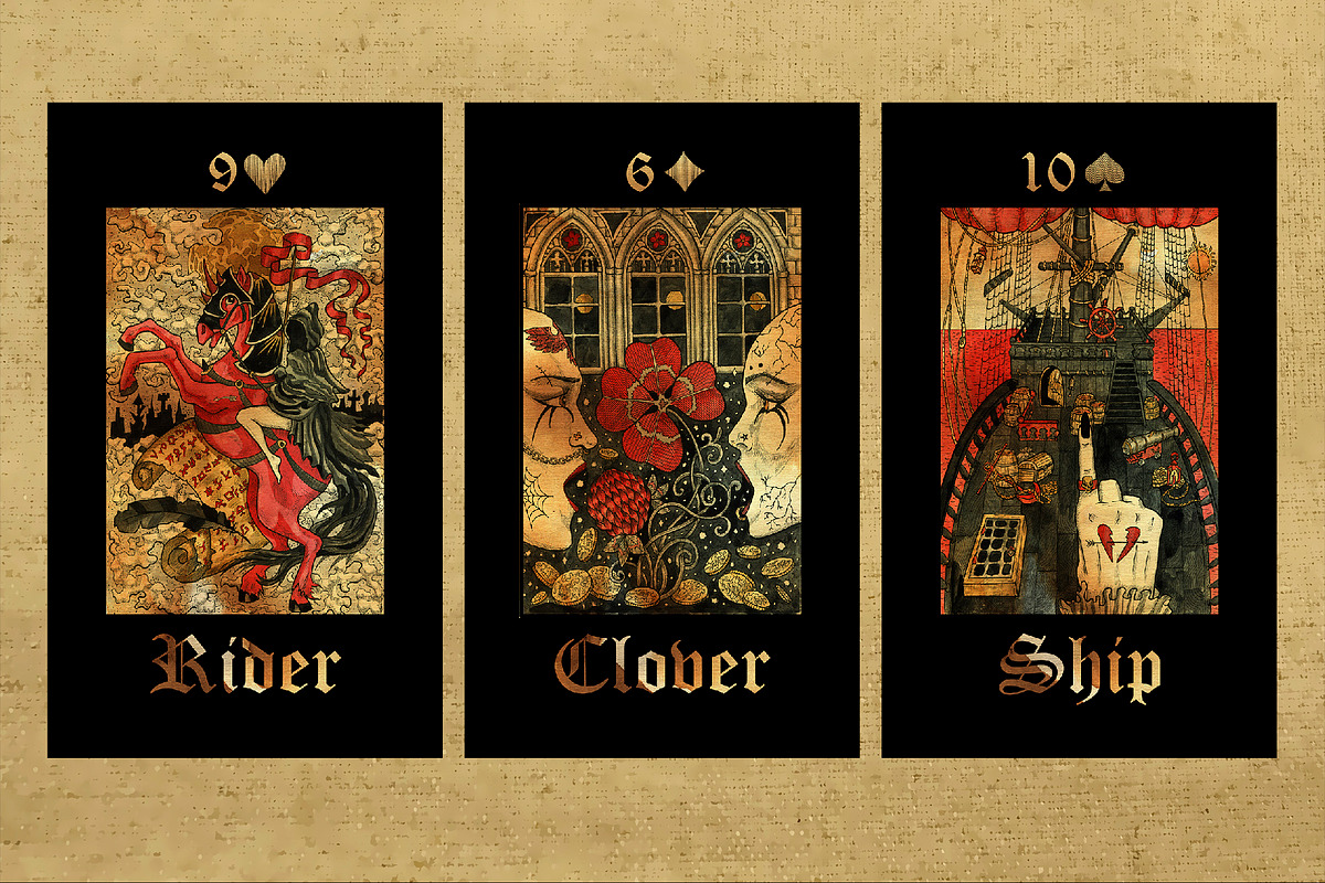 Gothic Mysteries Lenormand colorful, a Decorative Illustration by Samiramay (Photo 2 of 13)