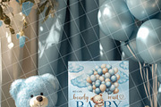 Boy baby shower invitation mockup PS, an Advertising Mockup by Blush Roses Print (Thumbnail 4 of 7)