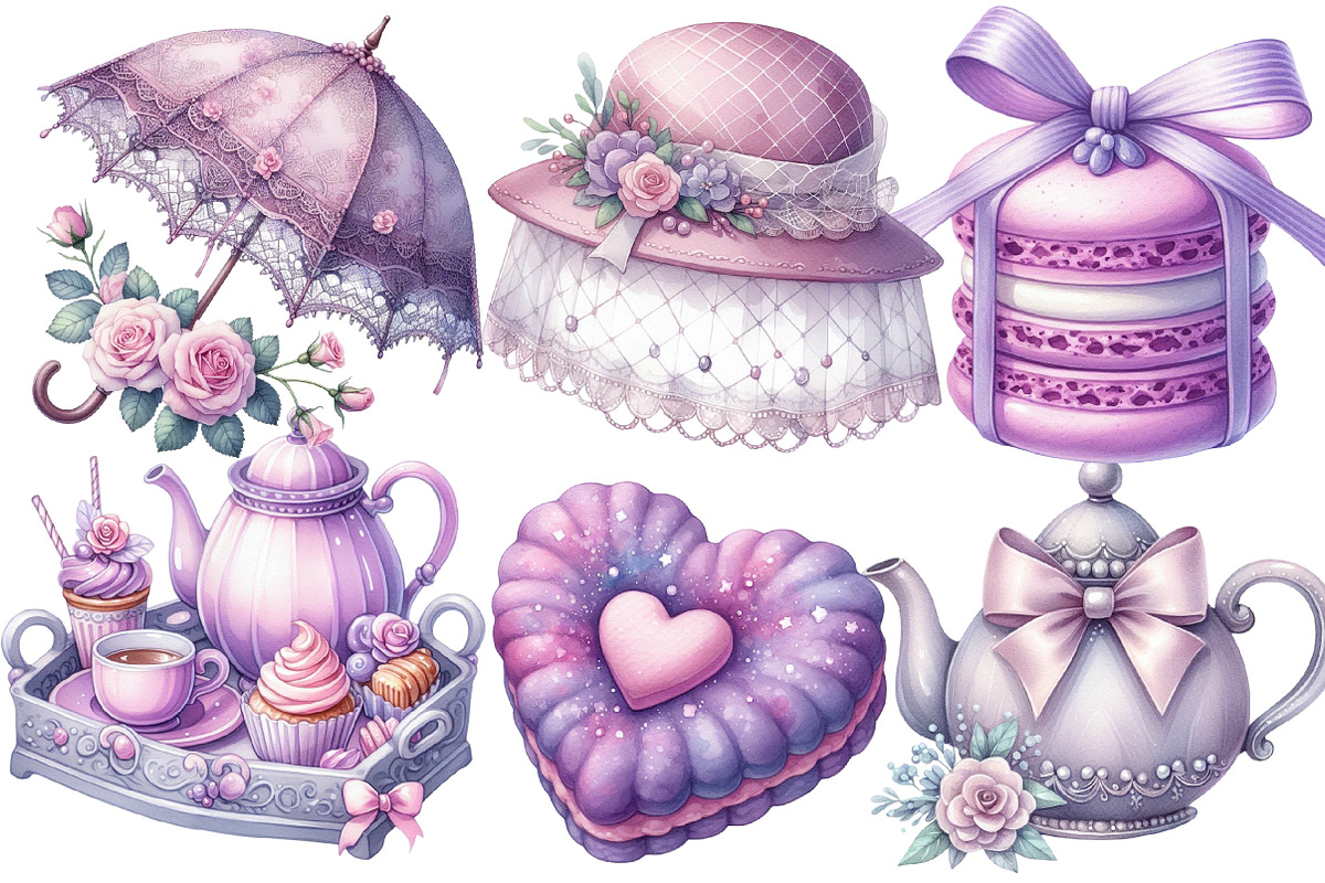 Summer Tea Party Set Clipart, an Illustration by Designworld (Photo 4 of 6)