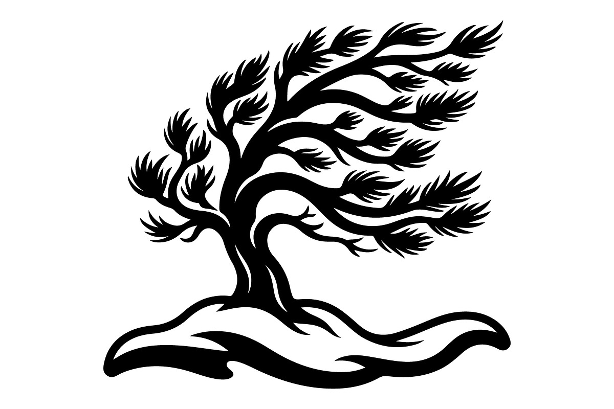 Windblown Tree Silhouette, an Object Graphic by Gfx_Store (Photo 14 of 16)