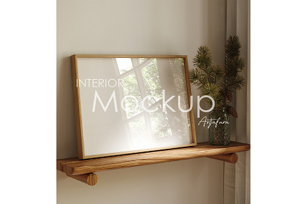 Frame mockup in home interior, a Household Mockup by Artjafara