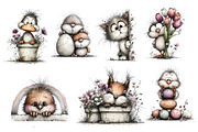 Peeking Easter Animals Clipart, an Illustration by Dream Creation (Thumbnail 4 of 7)