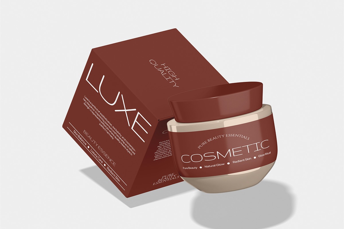 Cosmetic Glass Jar Mockup, a Packaging Mockup by Unerispace (Photo 4 of 5)