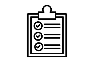 Checklist Line Icon, an Icon by Pexelpy