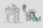 27 Landmarks, an Illustration by Jadugar Design Studio (Thumbnail 9 of 13)
