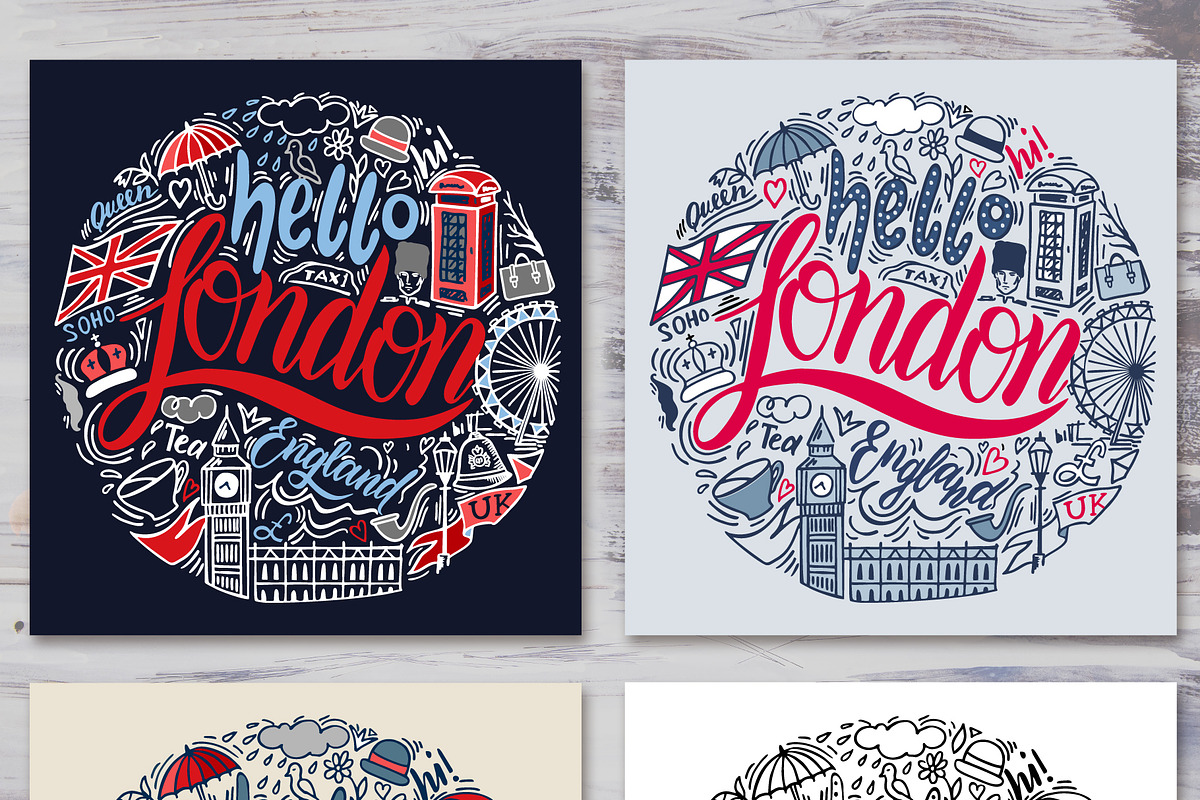 London. Modern hand drawn background, an Illustration by Live line (Photo 3 of 6)
