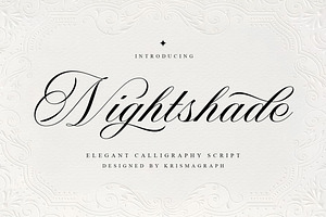 Nightshade – Elegant Calligraphy, a Script Font by Krismagraph