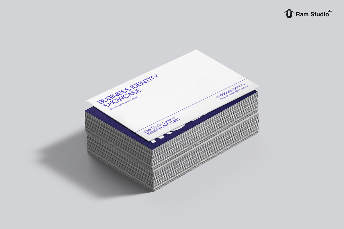 85x55mm Business Card Stack Mockup, a Pens & Pencil Mockup by RamStudio2 (Photo 7 of 10)