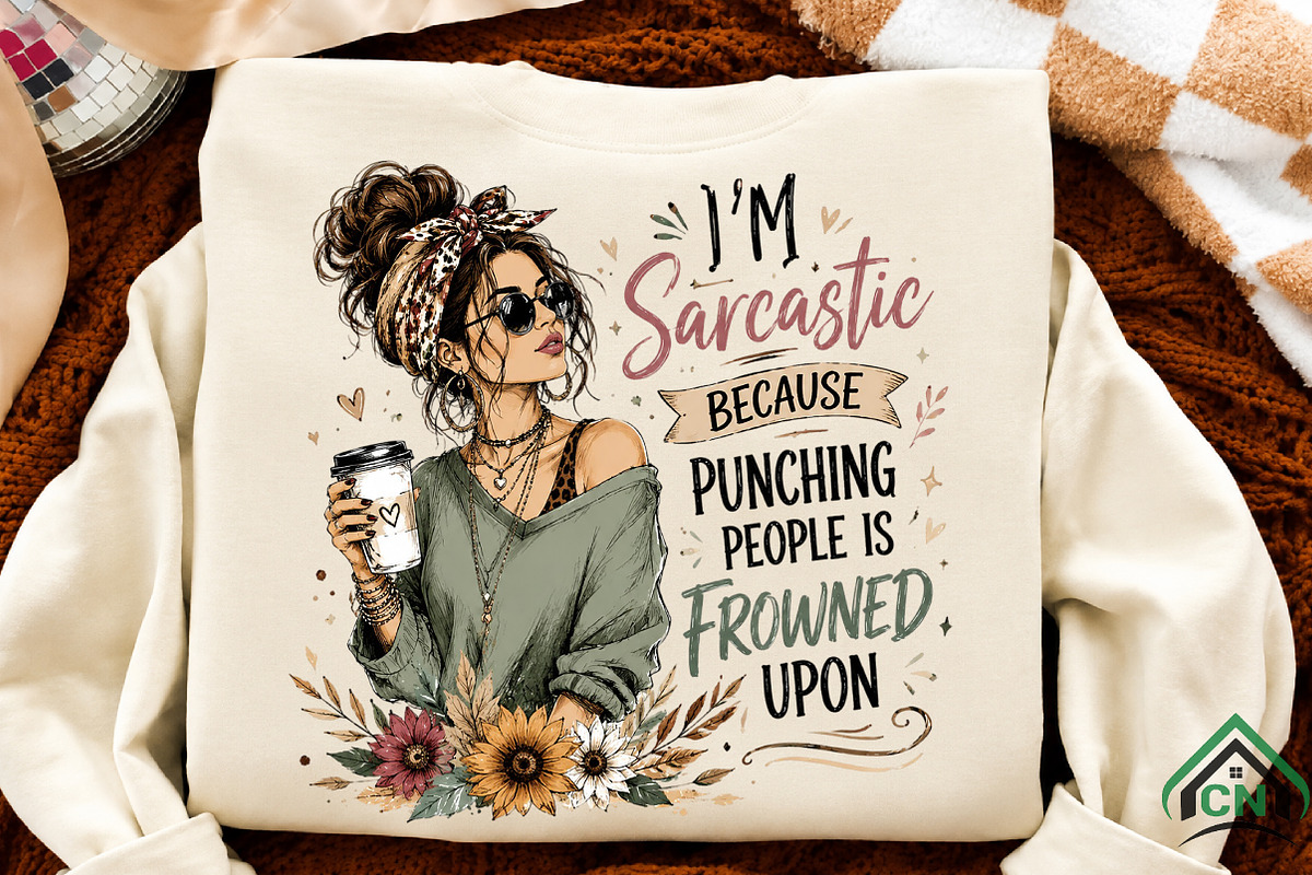 Sarcastic Woman Coffee PNG, a Seasonal Illustration by Craft Nest (Photo 2 of 5)