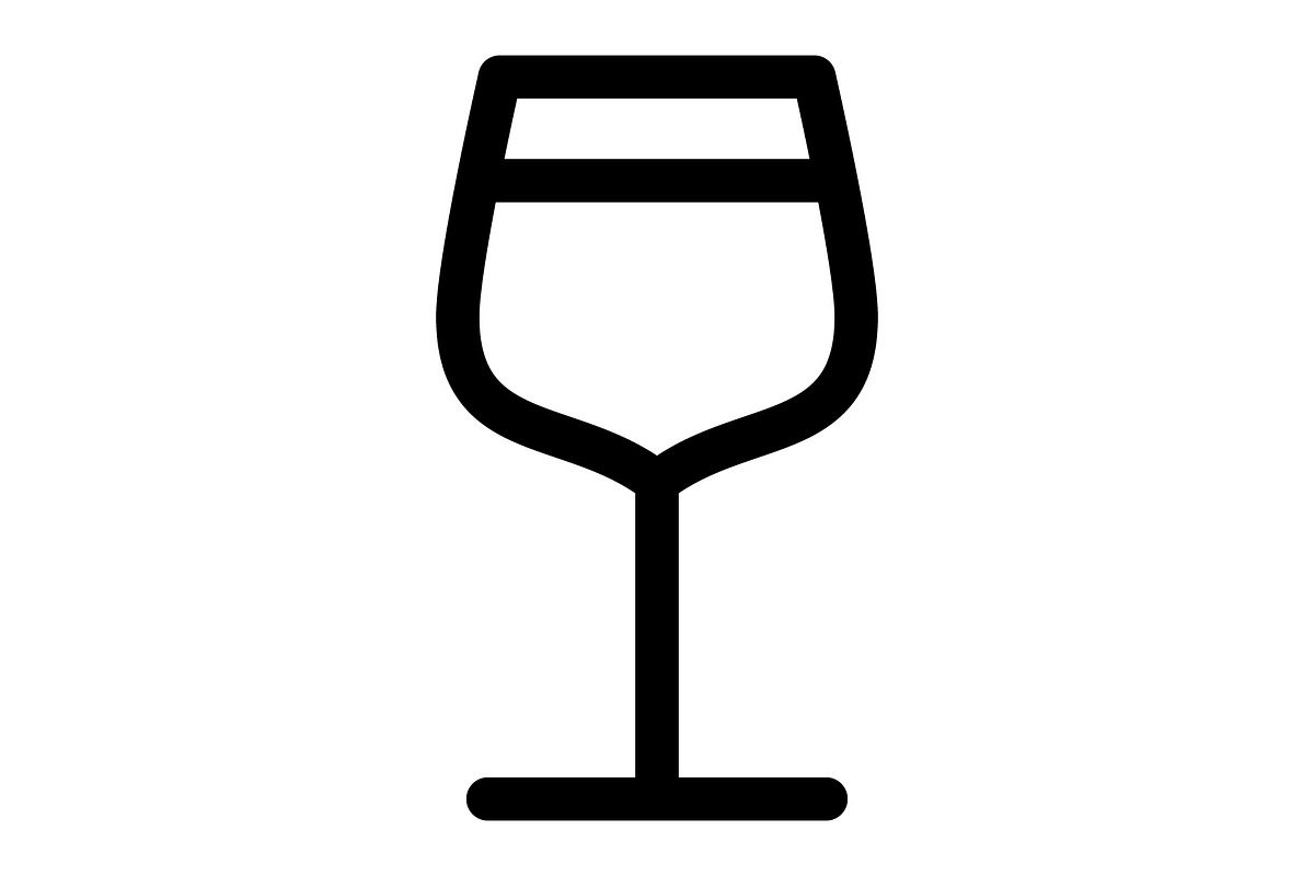 Wineglass icon, an Outline Icon by Sumberpangan