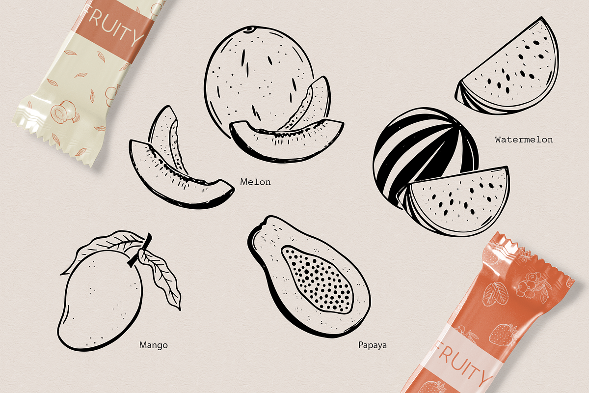 Flavours of the world - line art, a Food Illustration by PenguinArtStudio (Photo 7 of 9)