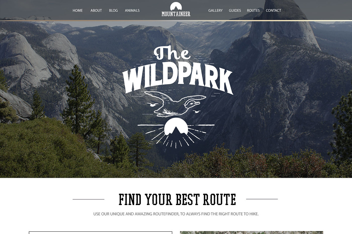 Mountaineer - Hiking and Wildlife, a Websites & App Template by Beavergraphy (Photo 2 of 5)
