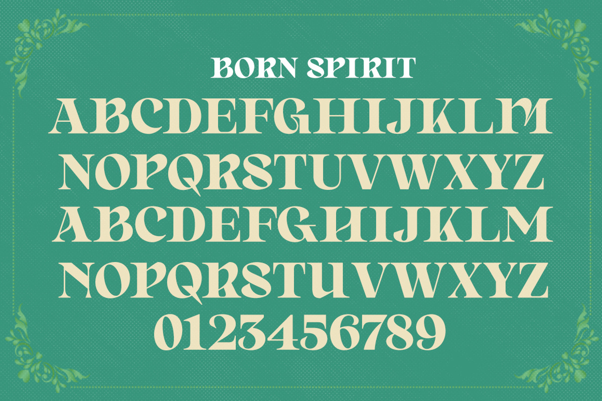 Born Spirit, a Serif Font by Dora Typefoundry (Photo 10 of 11)