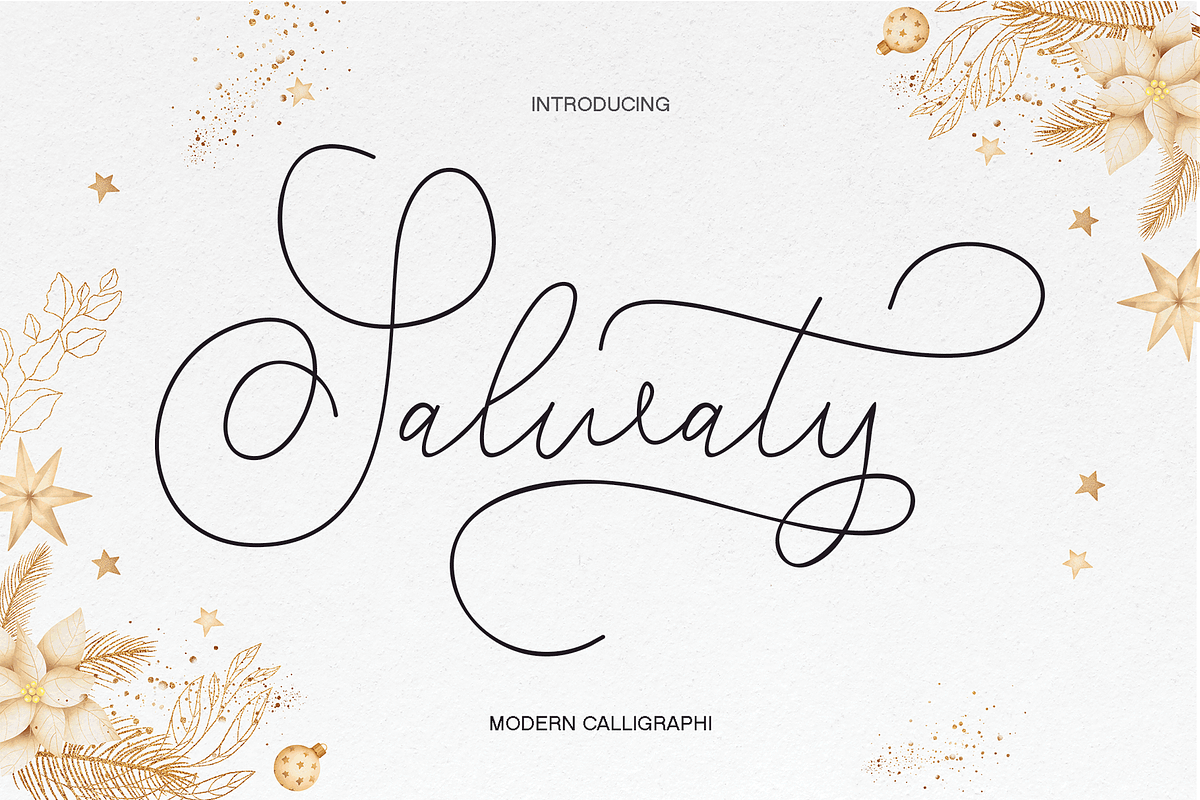 Salwaty, a Script Font by Deniz86 (Photo 1 of 6)