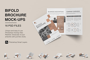 A4 Bifold Brochure Mockup Bundles