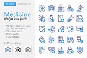 75 Medicine Icon Pack, a Duotone Icon by Bilicube Studio (Thumbnail 1 of 2)