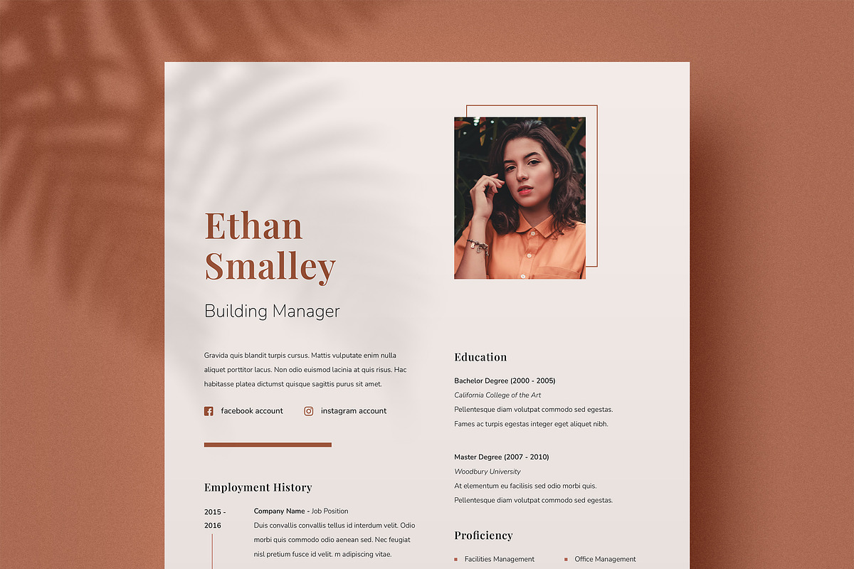 Modern Resume Template CV, a Resume Template by Theme Weavers (Photo 1 of 5)
