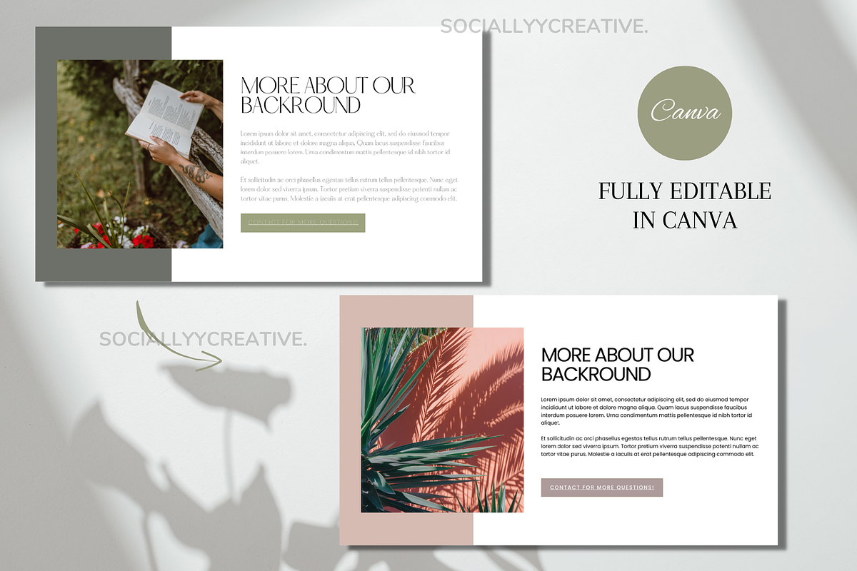 Floral Themed Canva Website Template, a Marketing Template by SociallyyCreative (Photo 7 of 10)