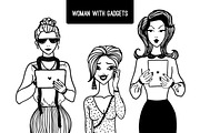 Set of people with gadgets., a Person Illustration by AnastasiaFears (Thumbnail 3 of 4)