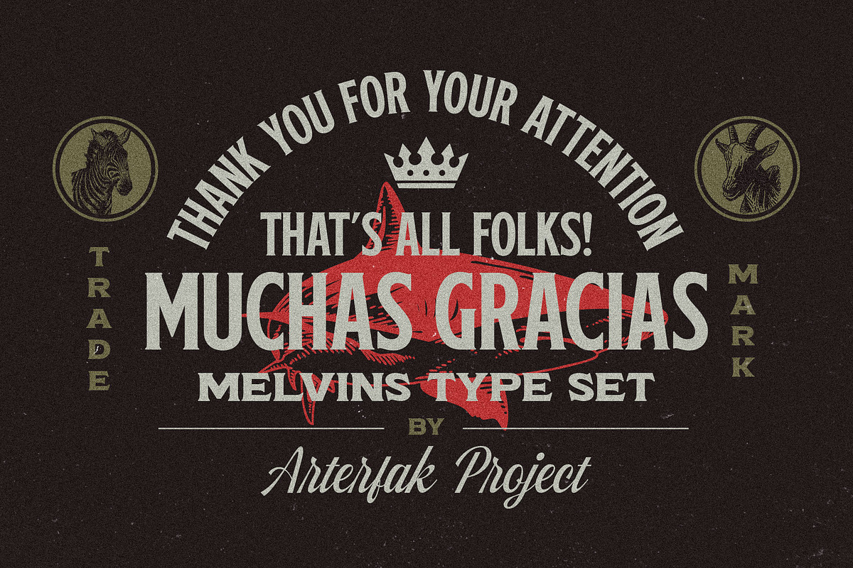 Melvins - Font Set, a Serif Font by Arterfak Project (Photo 12 of 12)