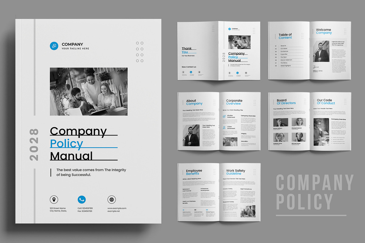 Company Policy Brochure, a Brochure Template by ContestDesign (Photo 1 of 3)