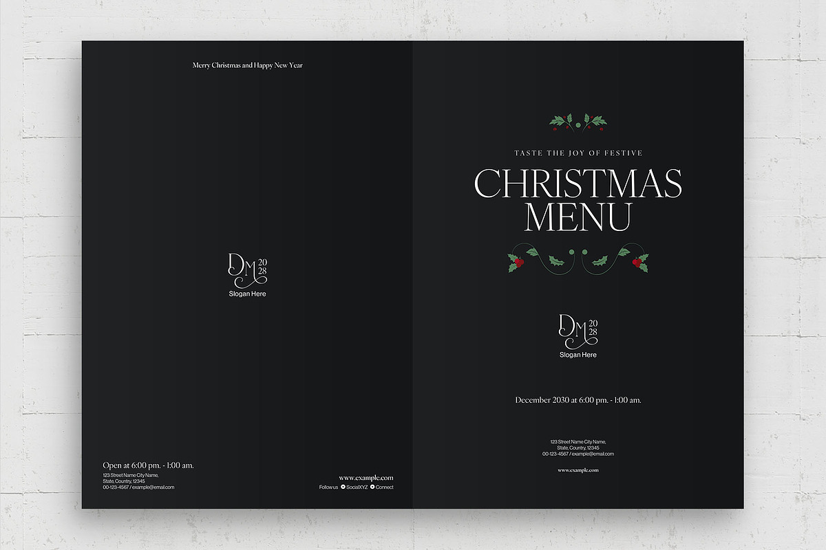 Modern Christmas Menu Template, a Flyer Template by BrandPacks (Photo 2 of 5)