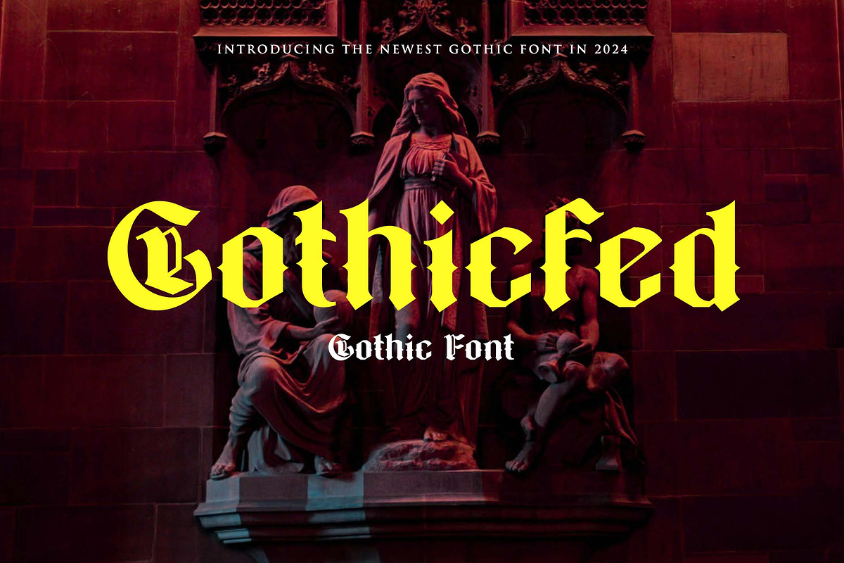 Gothicfed Blackletter Font, a Blackletter Font by UICreative (Photo 1 of 13)