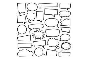 Speech Bubbles vector | Comic & Chat