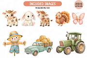 Watercolor Village Gardening Clipart, an Object Illustration by TatiMockup (Thumbnail 4 of 7)