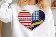 Brushstroke American Flag Heart Png, an Illustration by Designking (Thumbnail 4 of 6)