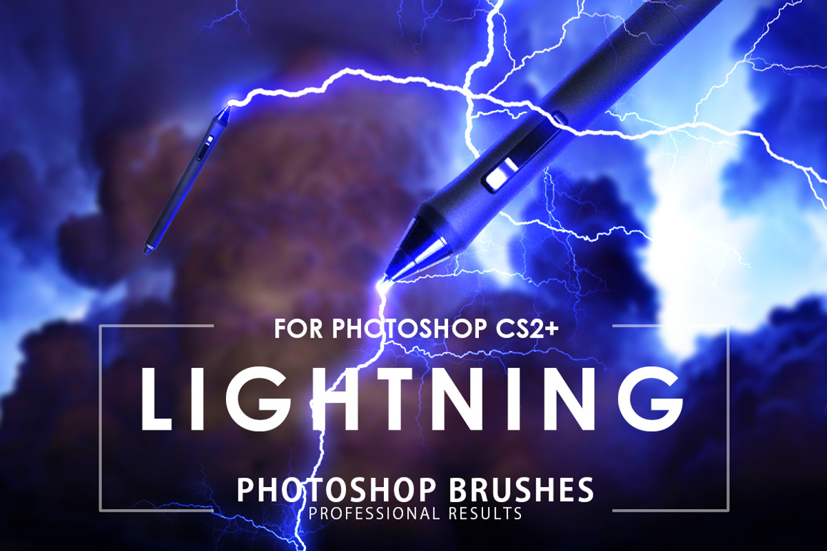 Lightning Photoshop Brushes preview 4