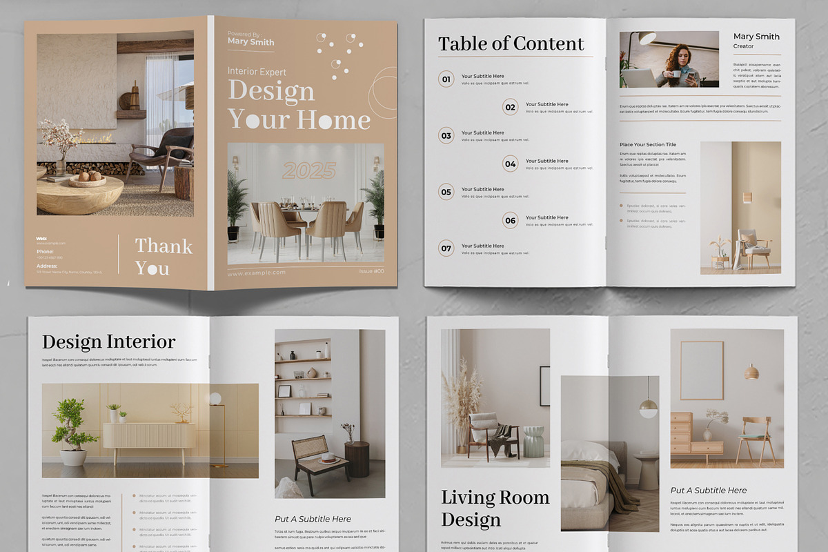 Interior Book Template Layout