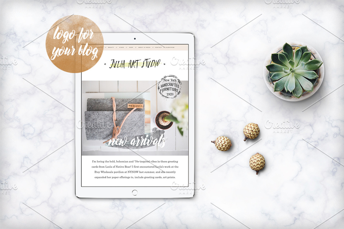 Girly Logos + Creation Kit w/ Fonts, a Branding & Logo Template by ...